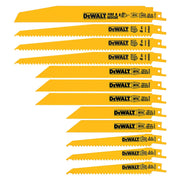 DeWalt Bi-Metal Reciprocating Saw Blade Set, 12 Piece, DW4892