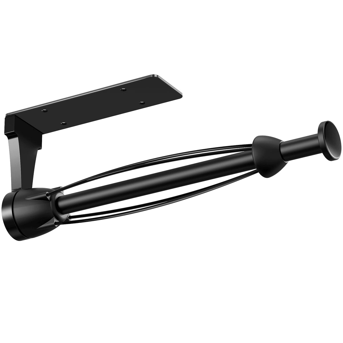Vehhe Under Cabinet Paper Towel Holder with Ratchet System, Black