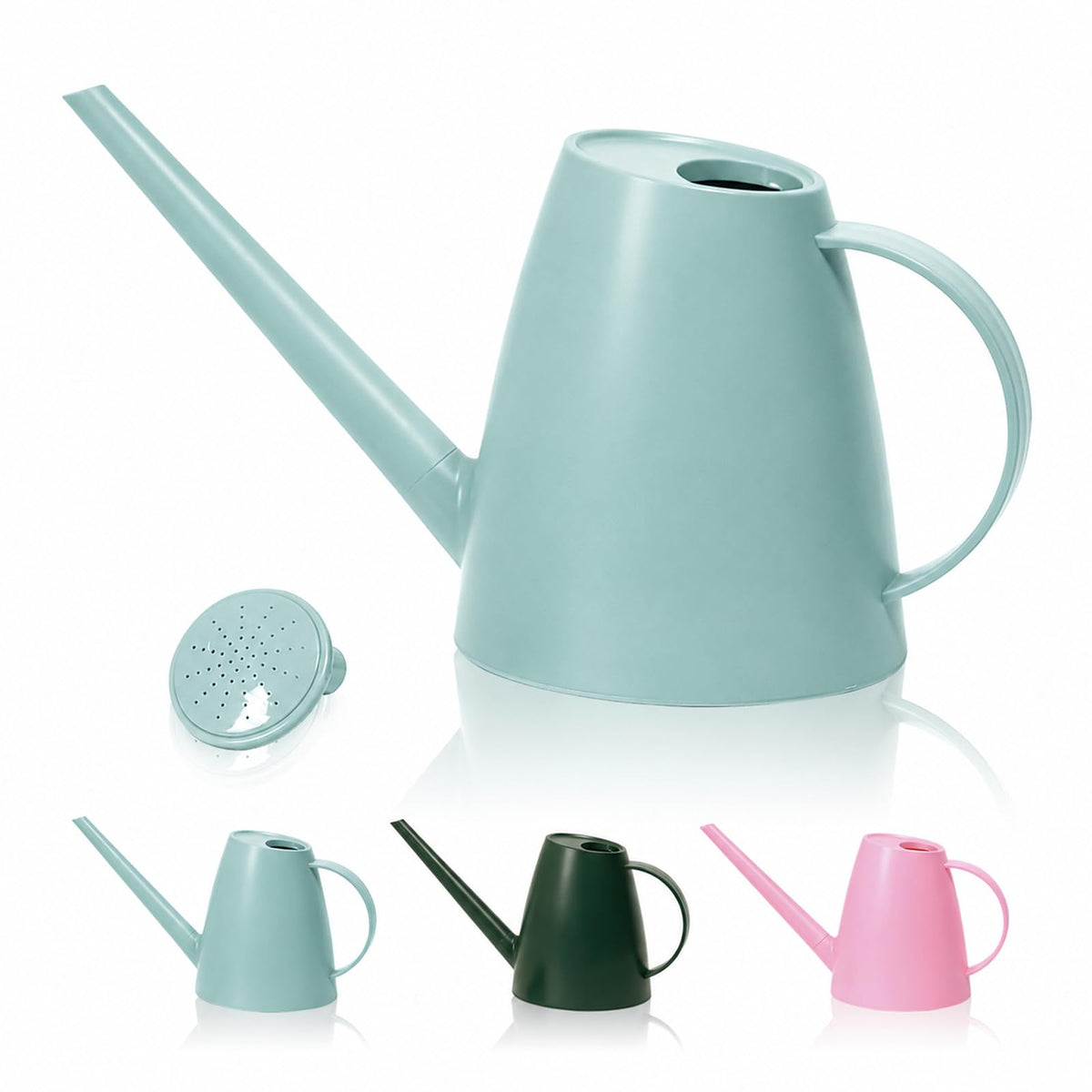 Bamworld Long Spout Watering Can, 1.8 L, Green
