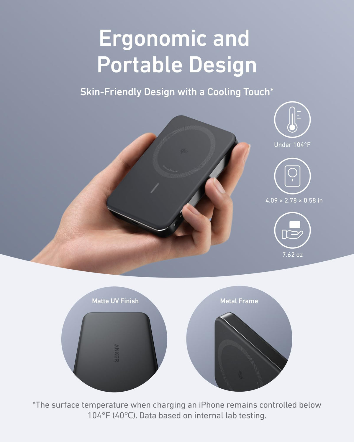 Anker MagGo Magnetic Power Bank, 10,000mAh 15W