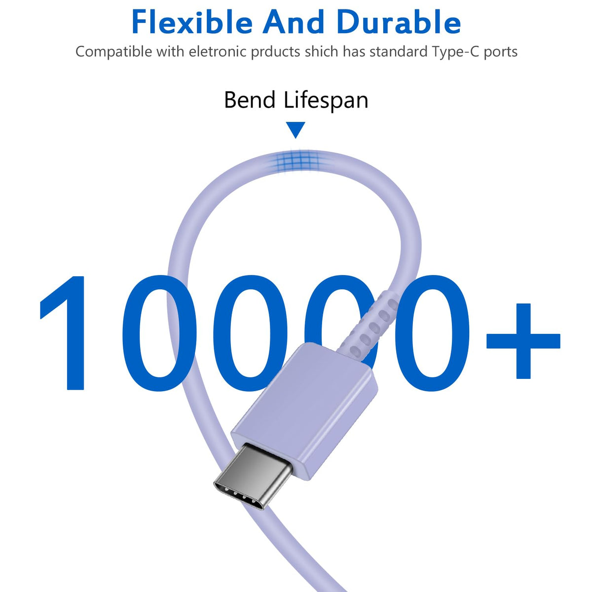 Coreykin 25W PD USB C Fast Charger with 6ft Cable, 2 Pack
