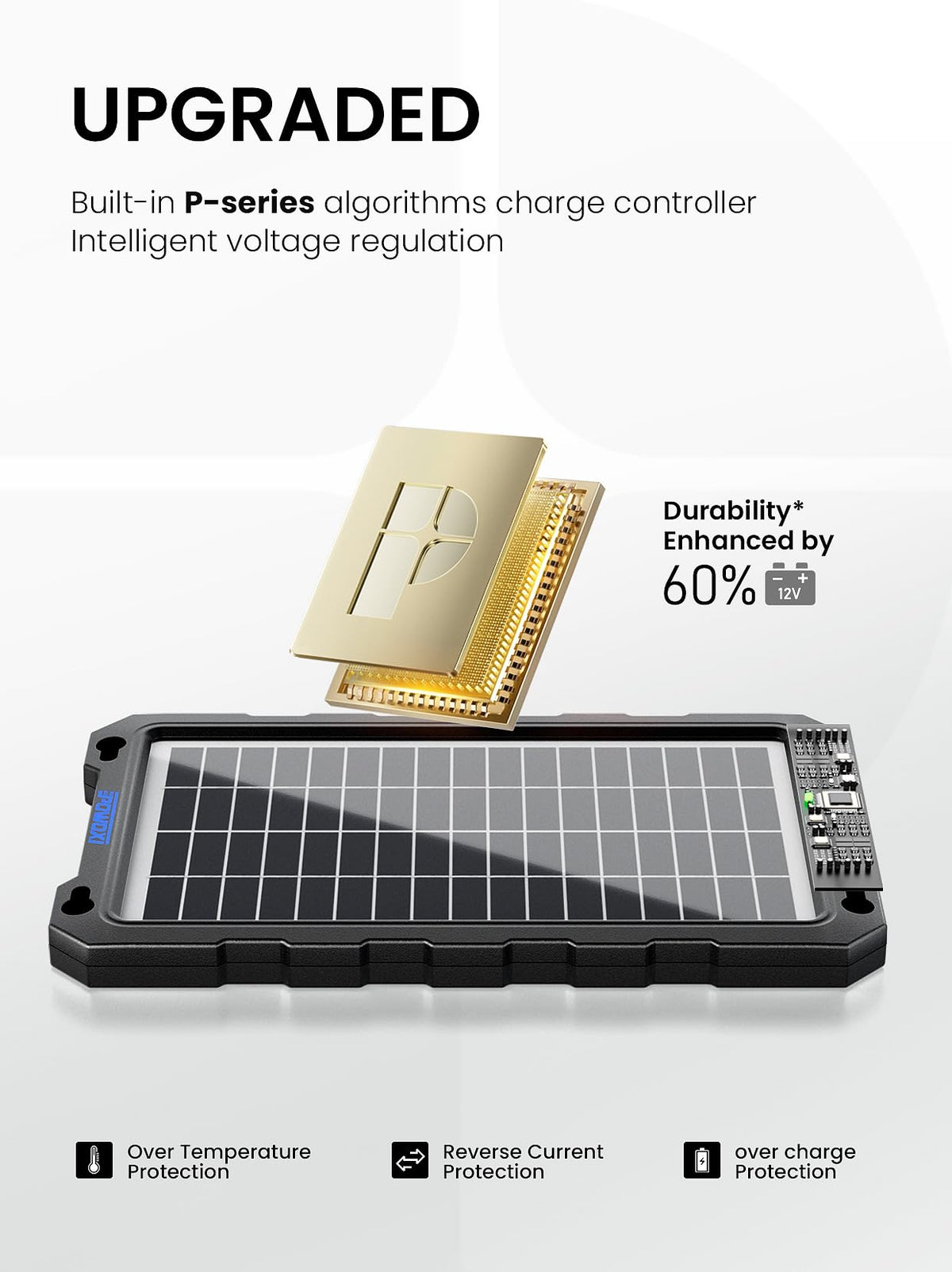 Solar Battery Trickle Charger & Maintainer, 7.5W