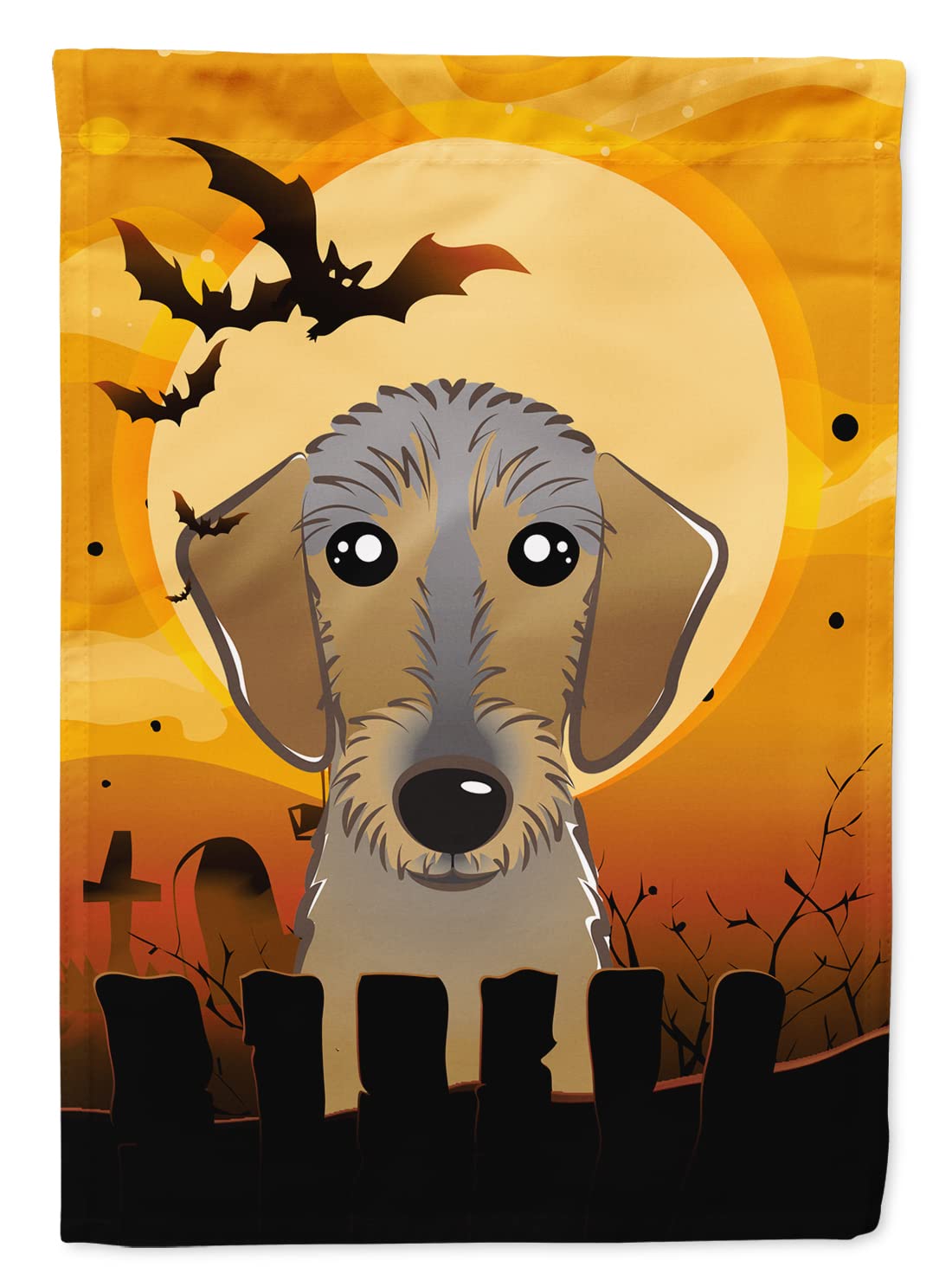 Caroline's Treasures BB1791GF Halloween Wirehaired Dachshund Garden Size Flag