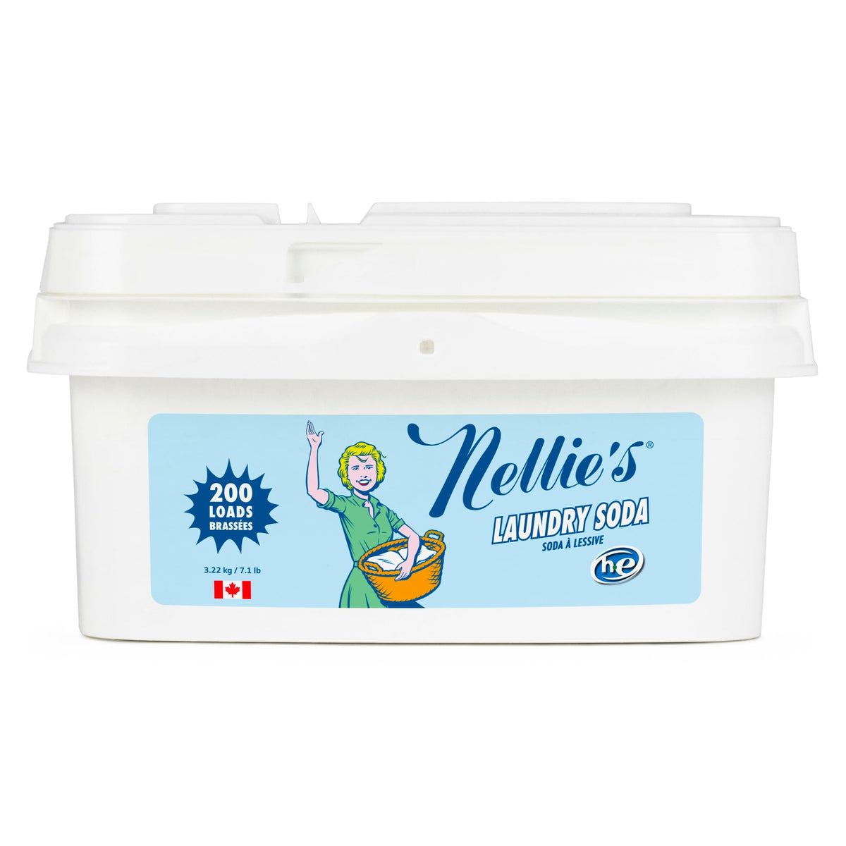 Nellie's Laundry Soda Fragrance-Free Powder Detergent, 200 Loads