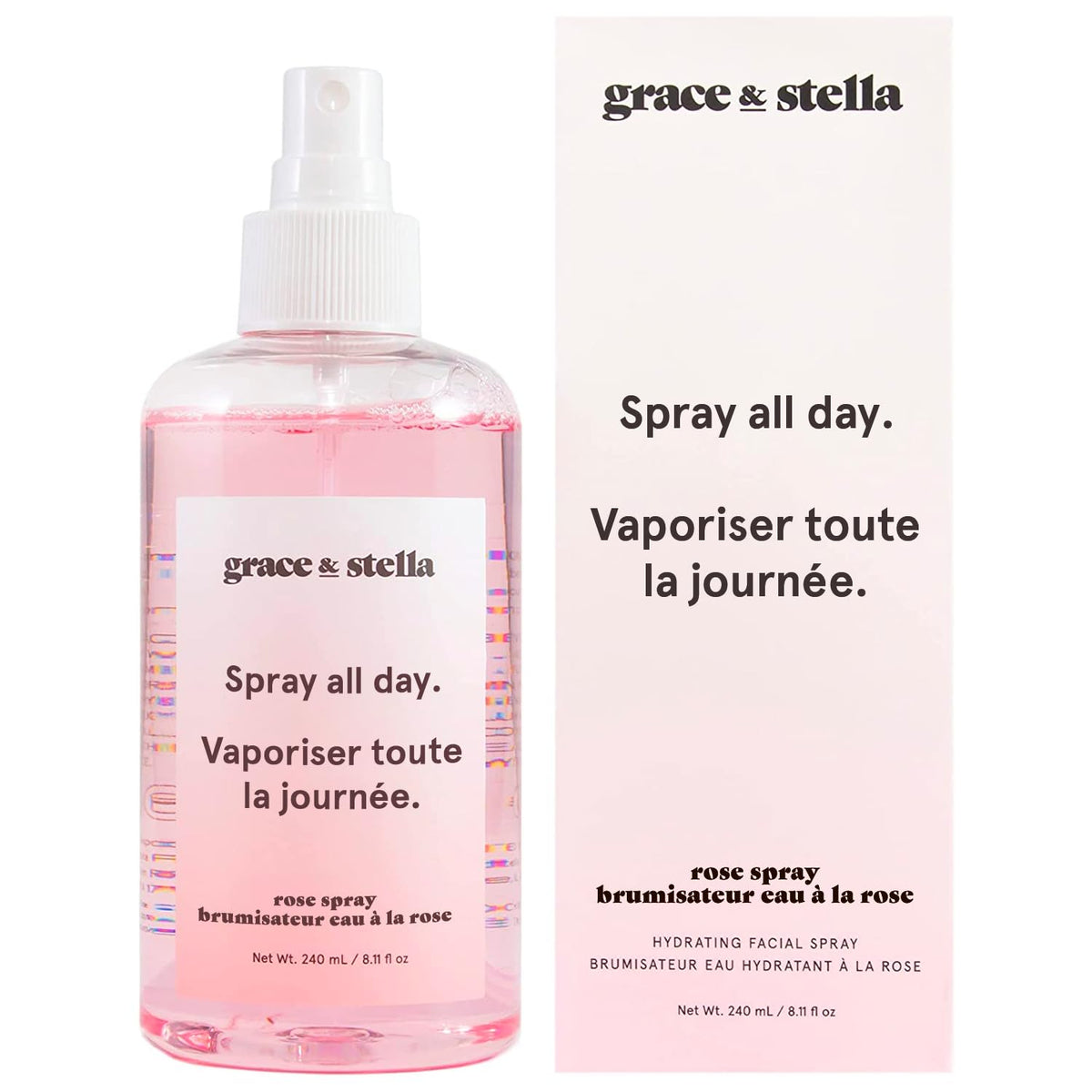 Grace and Stella Rose Water Facial Spray, 240 mL