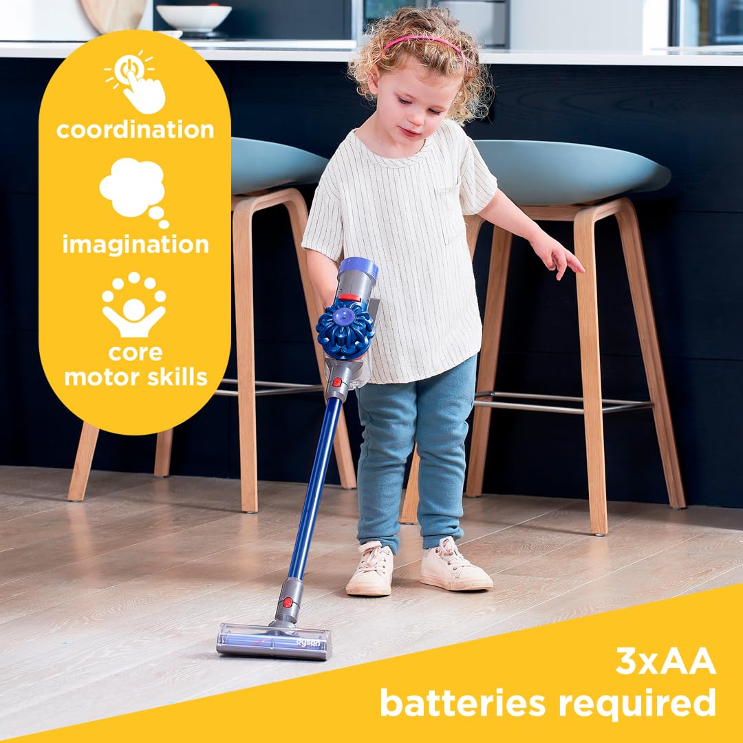 Casdon Dyson Cordless Vacuum Interactive Toy, Ages 3+, Blue