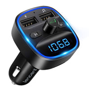 LENCENT Bluetooth FM Transmitter with Dual USB Car Charger