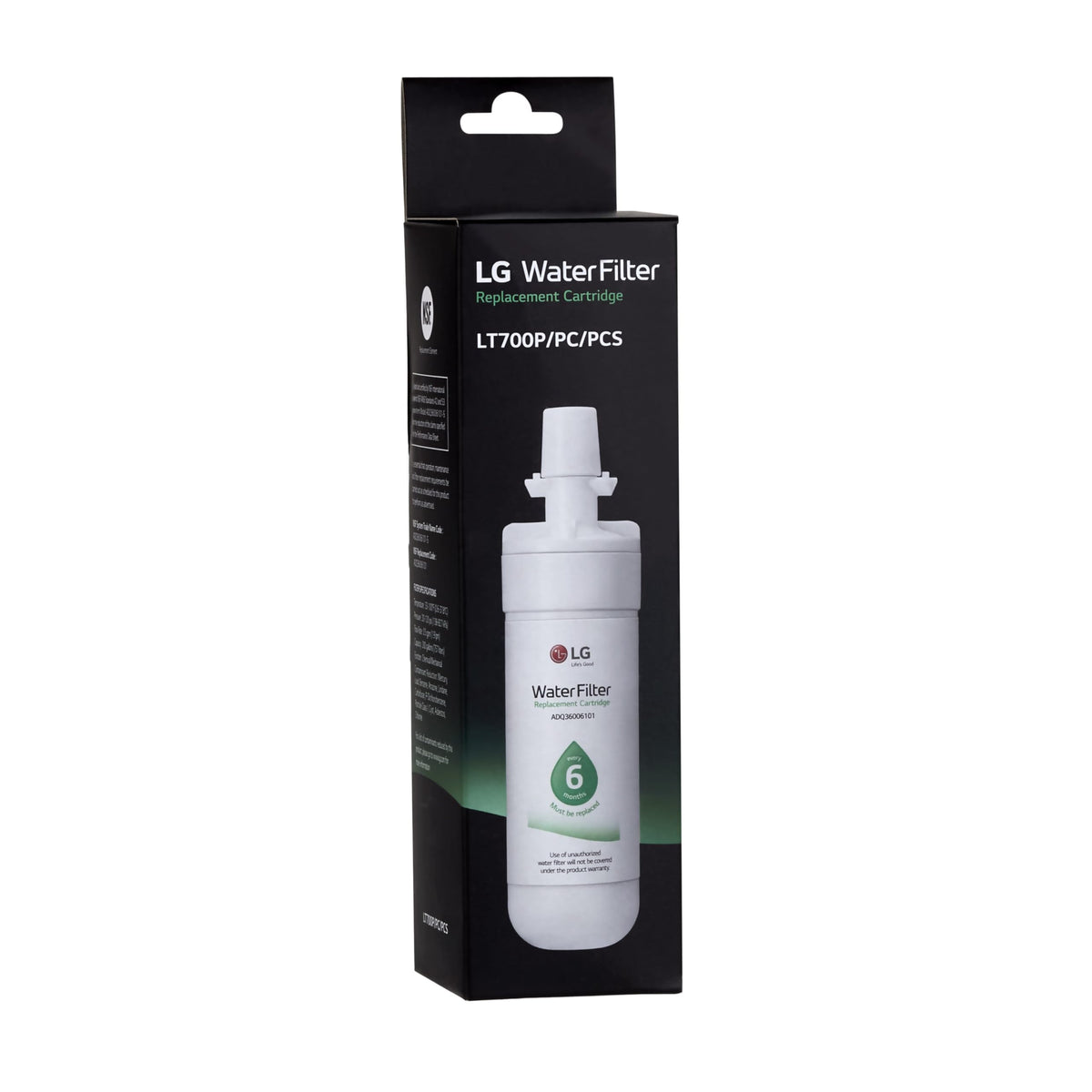LG LT700P Replacement Refrigerator Water Filter, White, 1 Pack