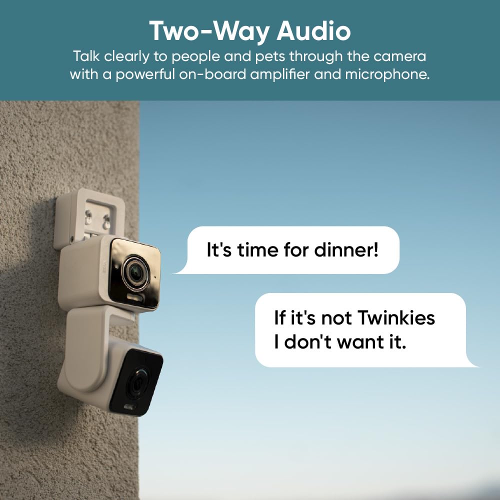 Wyze Pan Cam Duo 2K Indoor/Outdoor Security Camera, White