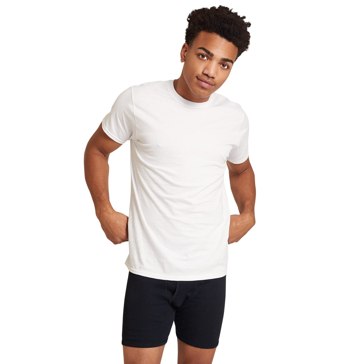 Gildan Men's Crew T-Shirts G1100, Navy Mix, 5-Pack, XX-Large