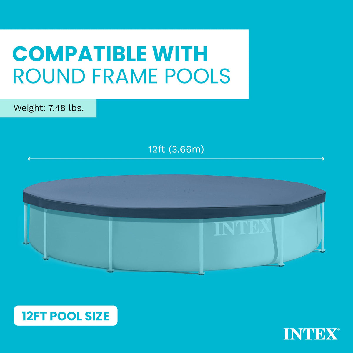 Intex 28031E 12 Foot Round Above Ground Pool Cover