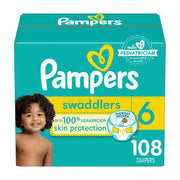 Pampers Swaddlers Diapers, Size 6, 108 Count