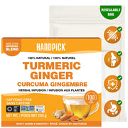 HANDPICK Turmeric Ginger Herbal Tea, 100 Tea Bags