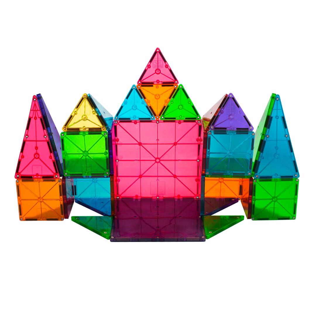 Magna-Tiles Clear Colors Set, 02132, 32 Pieces