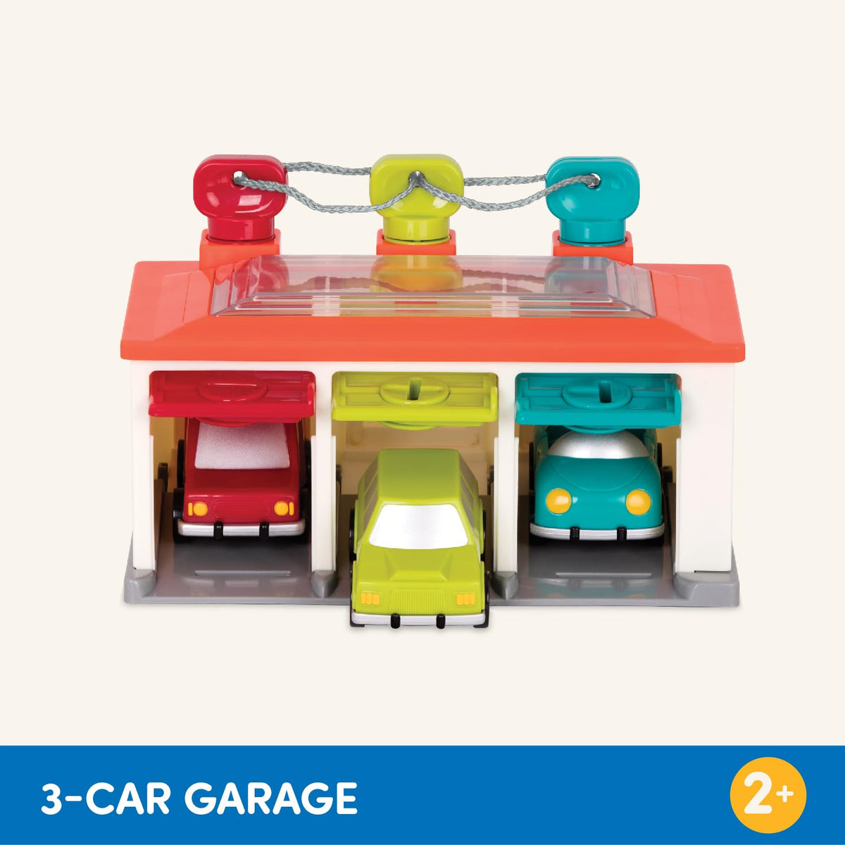Battat Color Sorting Push-and-Go Playset, Red