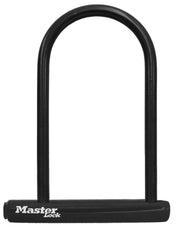 Master Lock Black Bike U-Lock with Key, Standard Size, 8320D