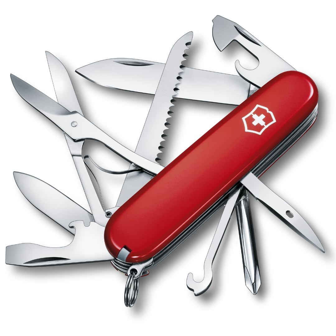 Victorinox Fieldmaster 15-Function Swiss Army Pocket Knife, Red