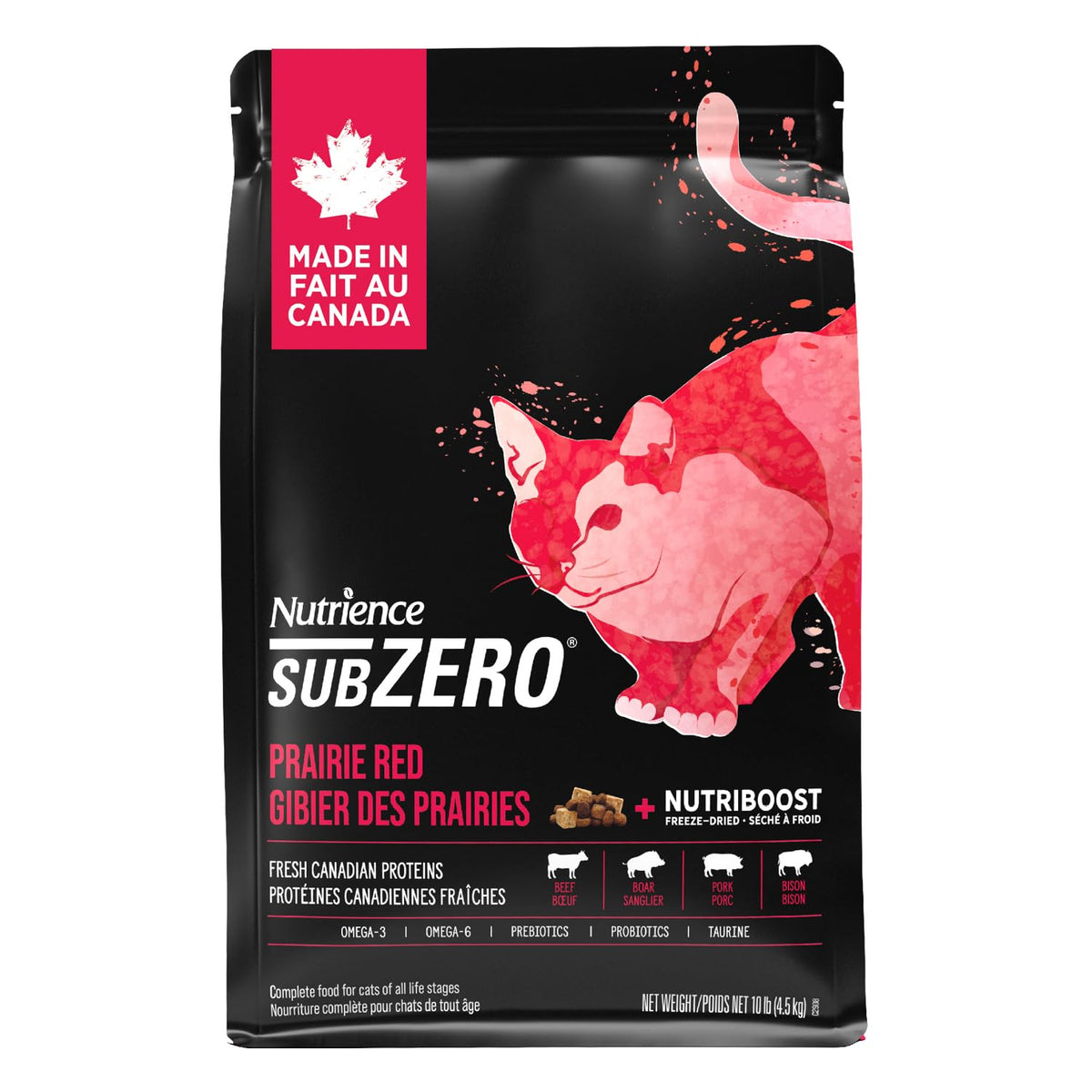 Nutrience Subzero High Protein Dry Cat Food, Prairie Red, 4.5kg