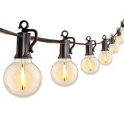 G40 Globe LED Outdoor String Lights, 25 ft, Black