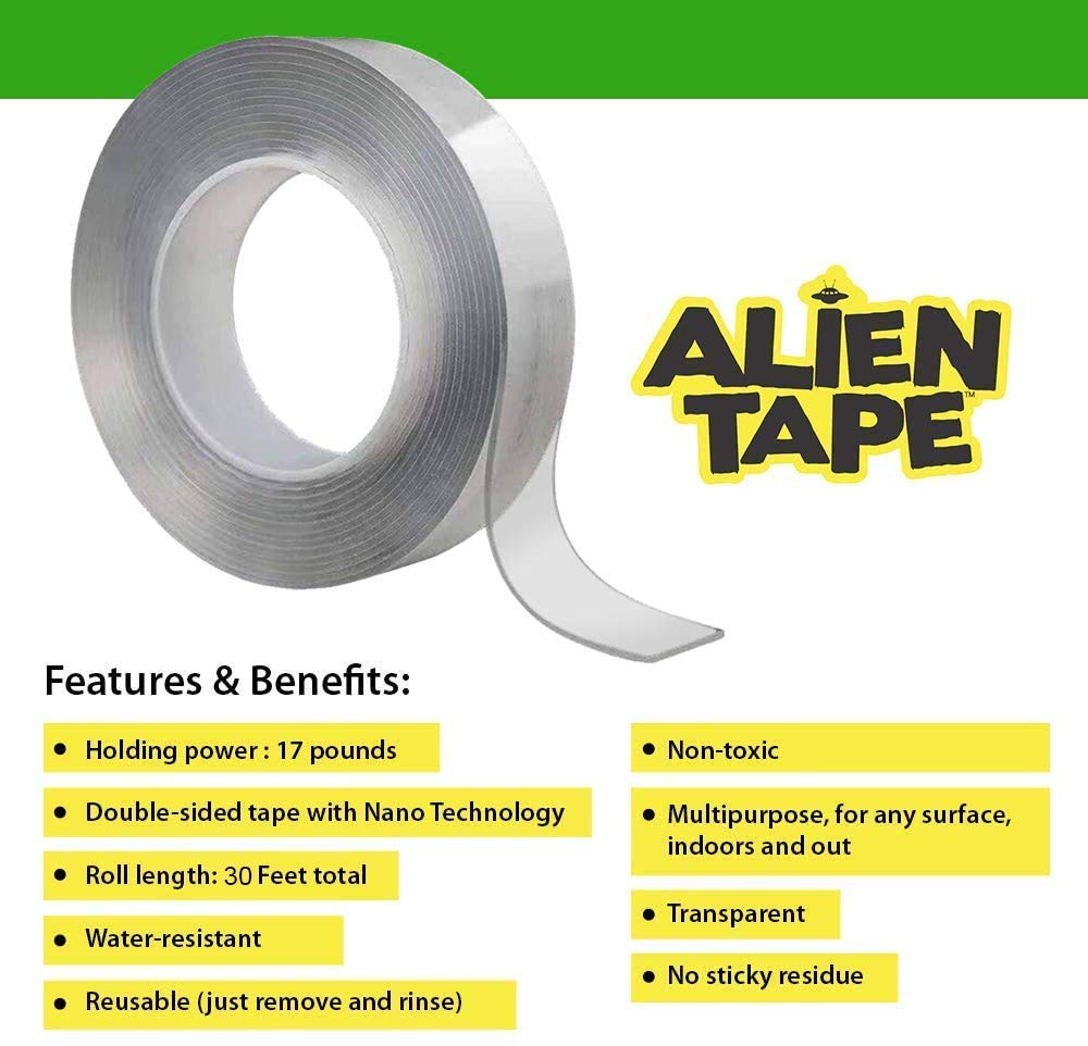 Alientape Nano Double-Sided Reusable Tape (Set of 3)