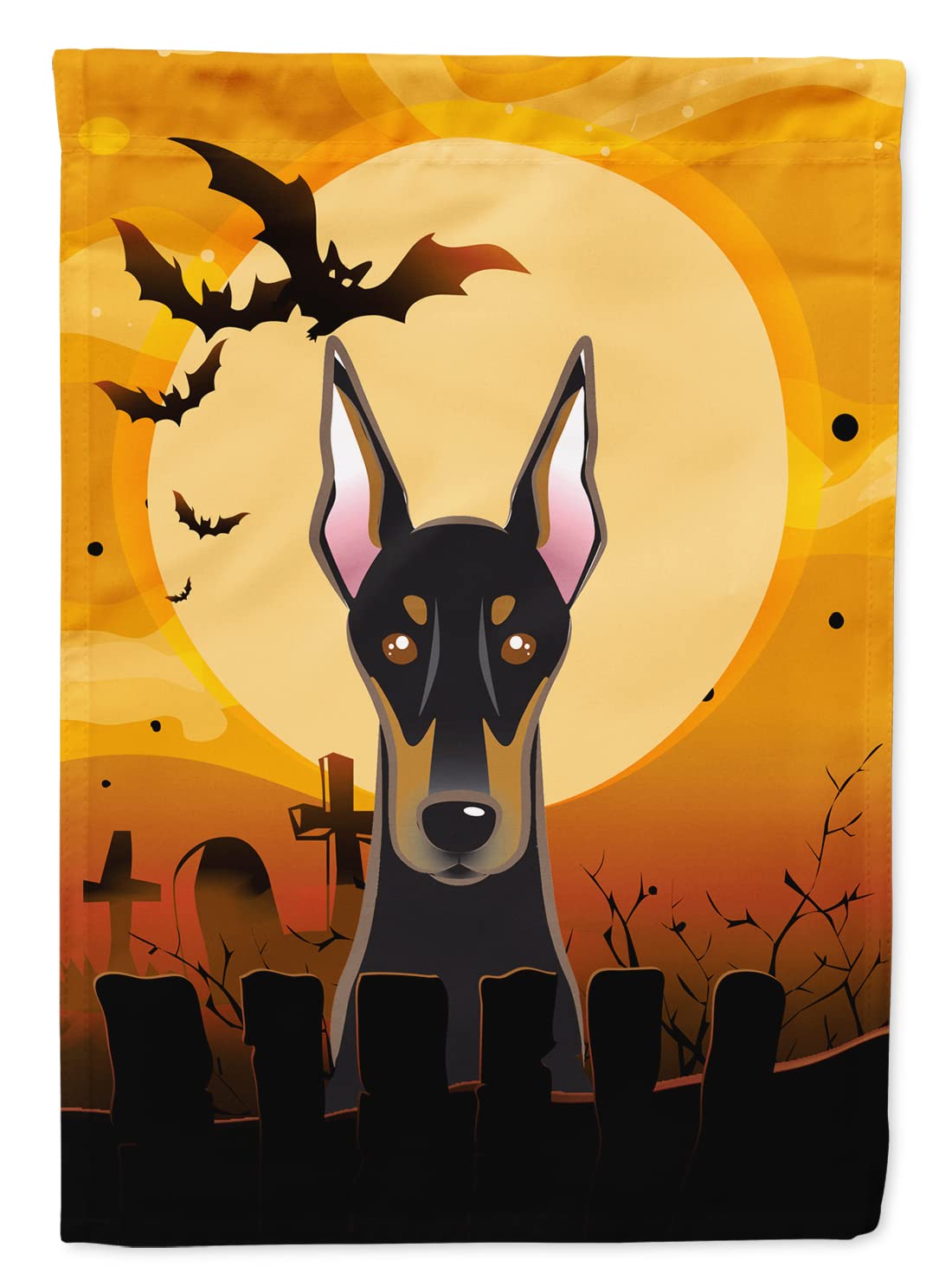 Caroline's Treasures Halloween Doberman House Flag