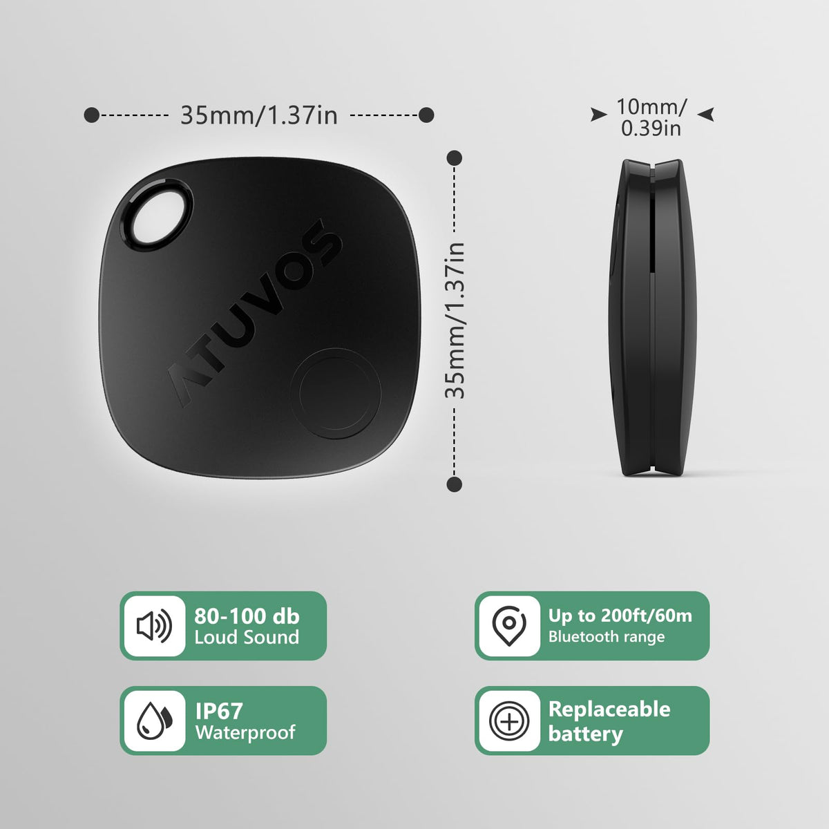 ATUVOS Air Tracker Tag, 4 Pack