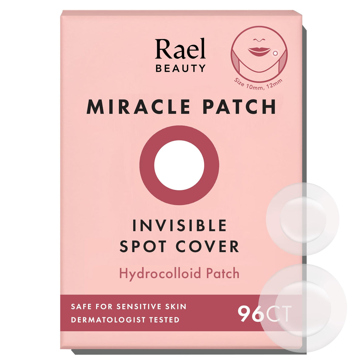 Rael Miracle Invisible Spot Cover Hydrocolloid Patches, 96 Count