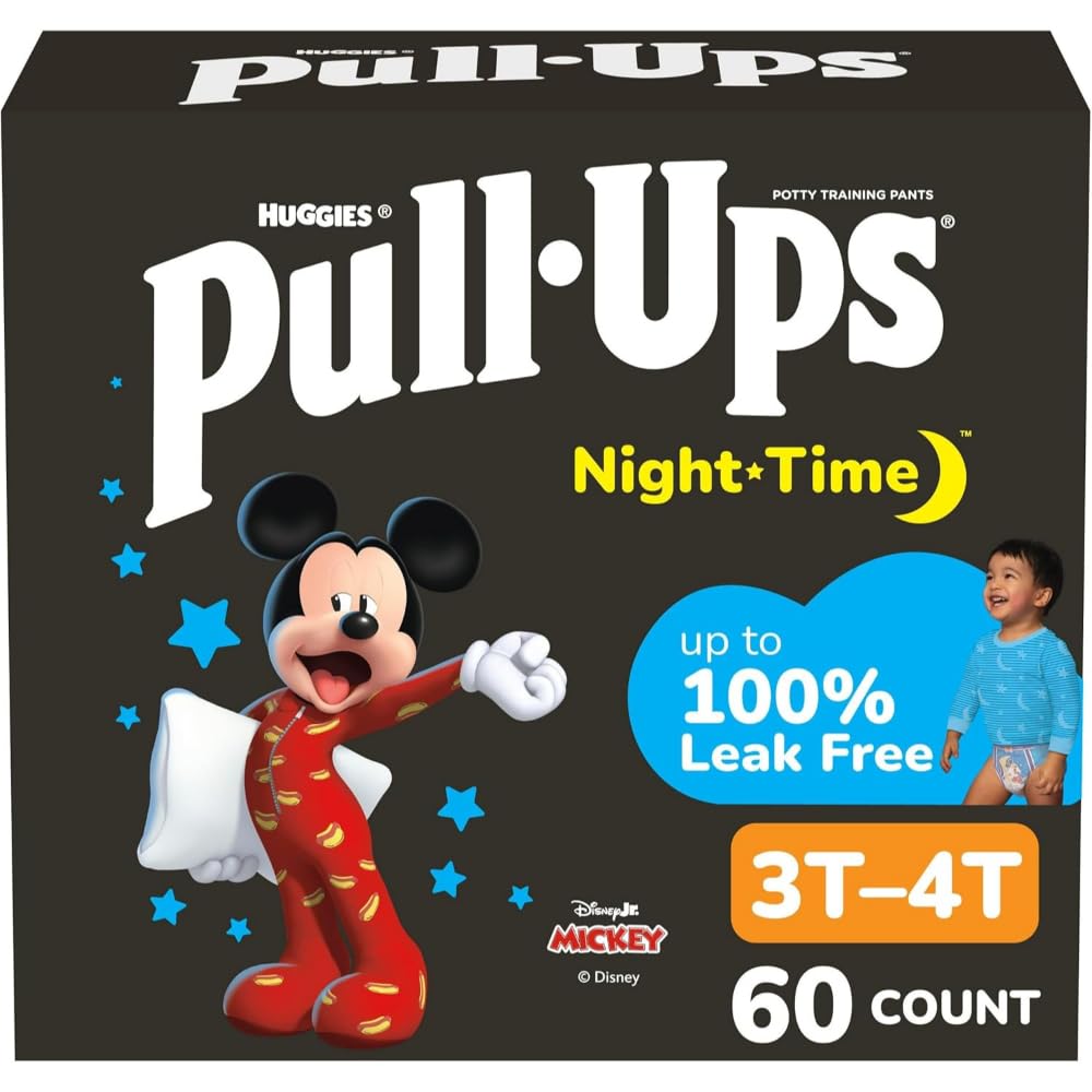 Huggies Pull-Ups Boys' Night-Time Training Pants, 3T-4T, 60ct