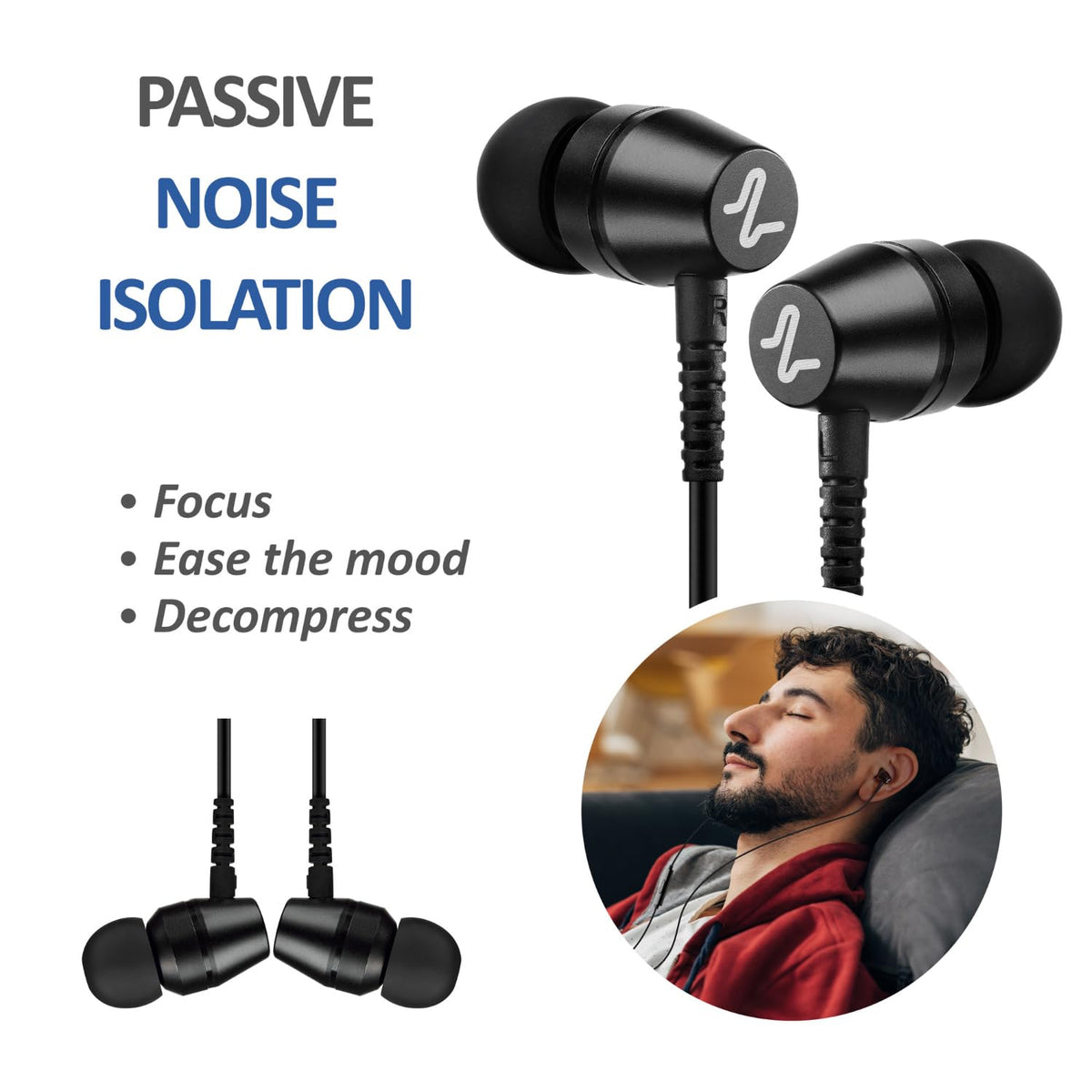 LUDOS OMNITONE Wired Earbuds with Microphone