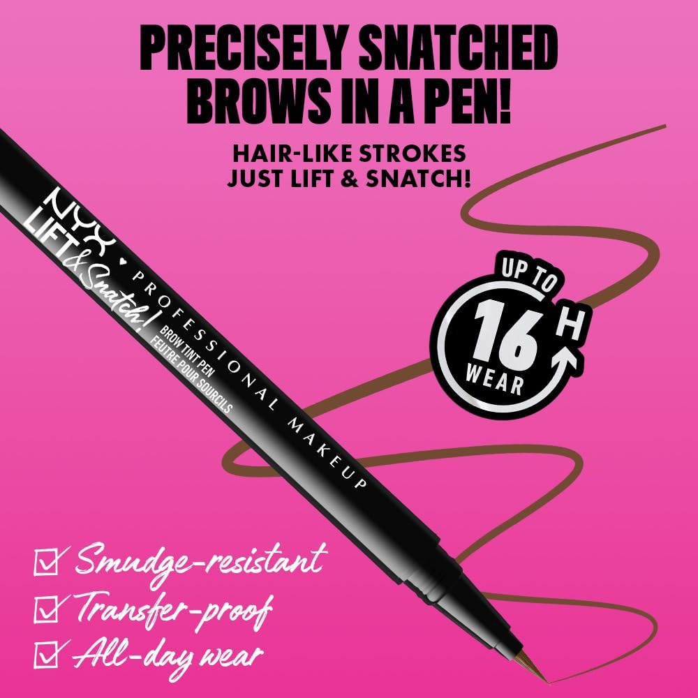 NYX Professional Makeup Lift & Snatch Eyebrow Tint Pen, Black