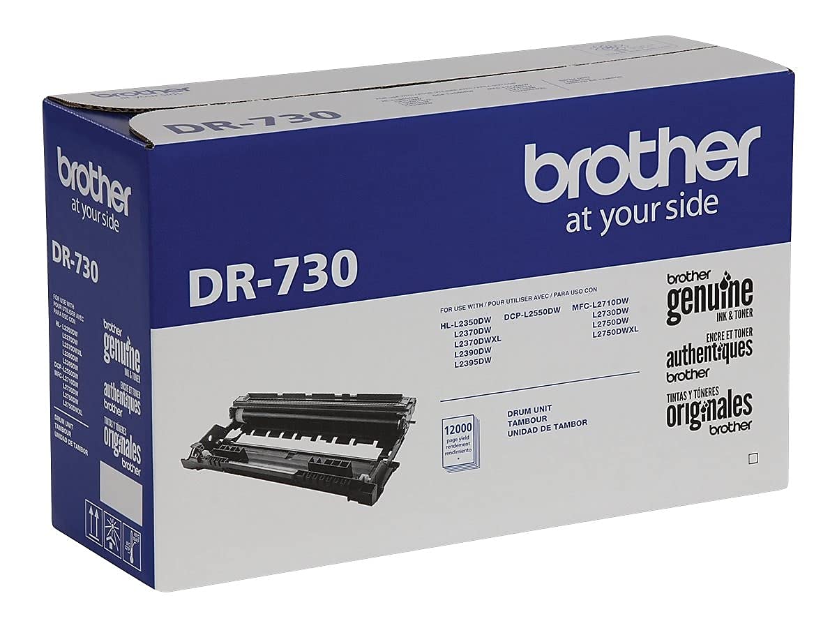 Brother DR730 Genuine Drum Unit, Black, Up to 12,000 Pages
