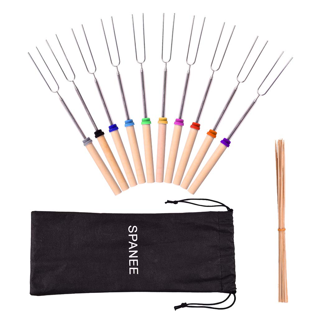 Telescoping Marshmallow Roasting Sticks, 32" (10 Pack)