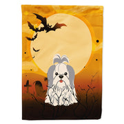 Caroline's Treasures BB4351CHF Shih Tzu Silver White Flag, Large