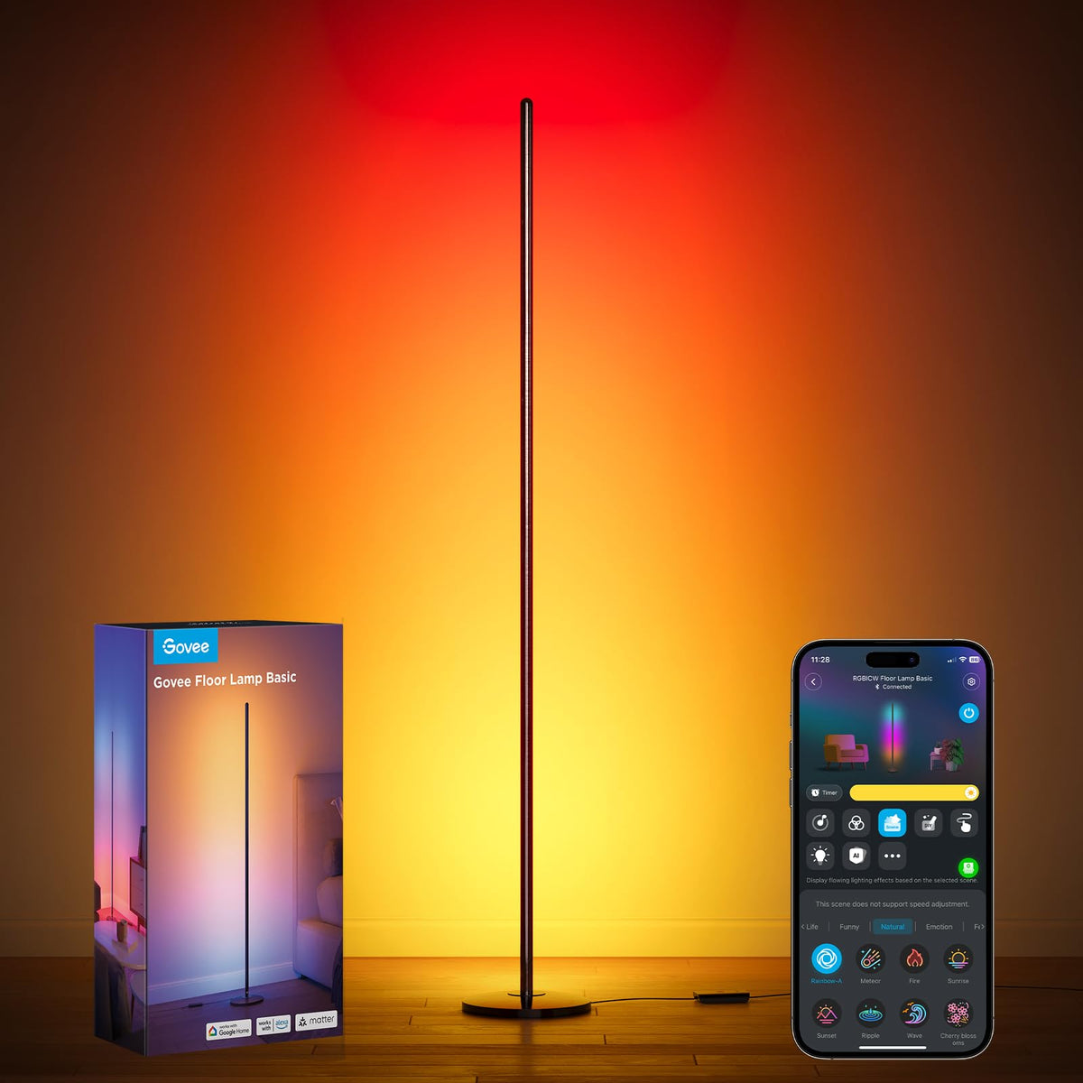 Govee Floor Lamp Basic, 1000 lm LED Corner Lamp