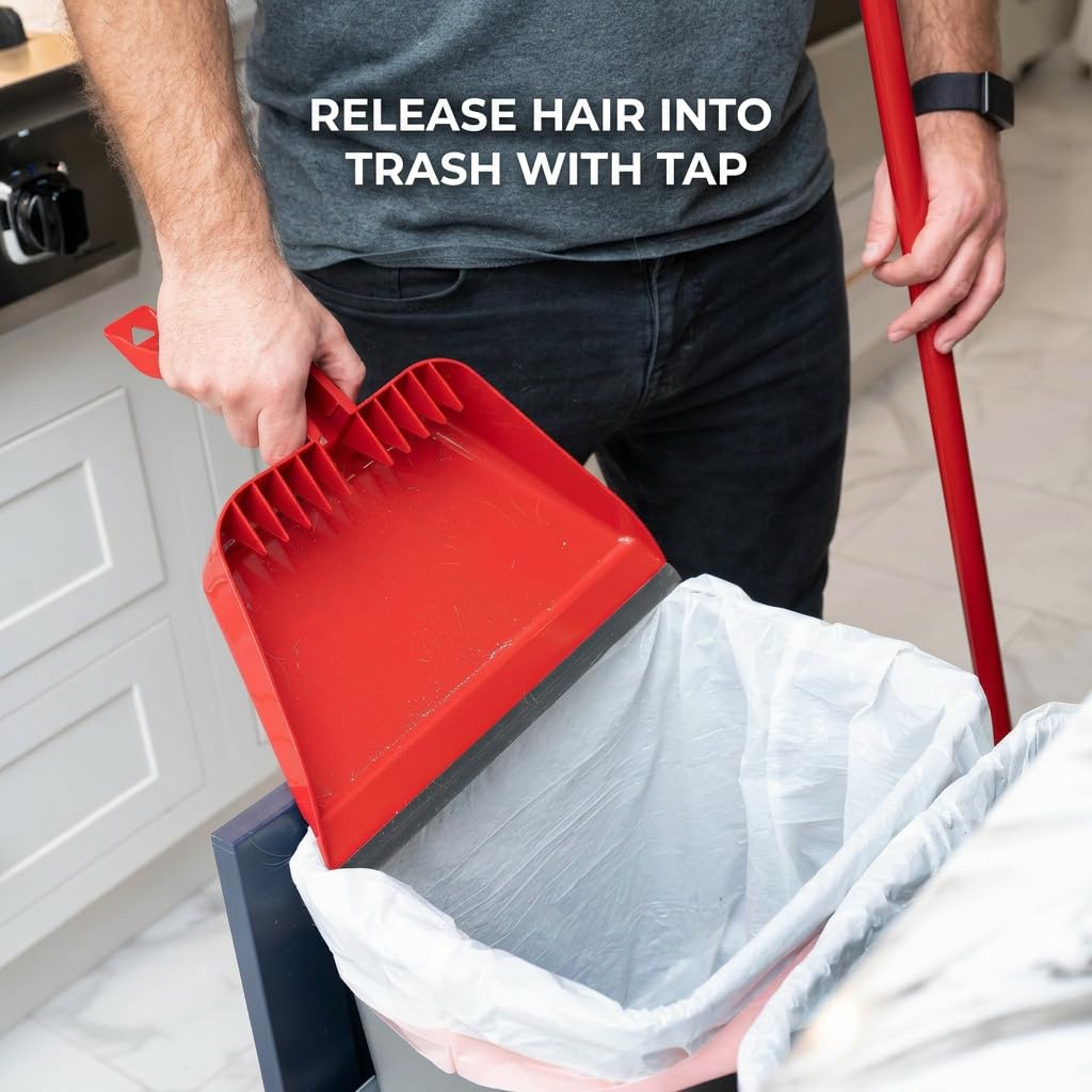 Vileda Pet Pro Broom with Step-On Dustpan