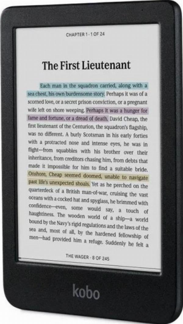 Kobo Clara Colour eReader, 6", 16 GB, Black