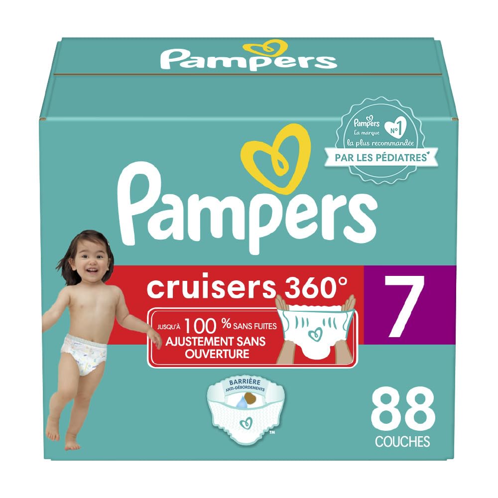 Pampers Cruisers 360 Pull-On Diapers, Size 7, 88 Count