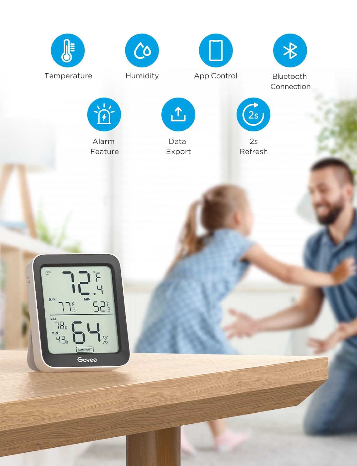 Govee Bluetooth Hygrometer Thermometer with App Alerts