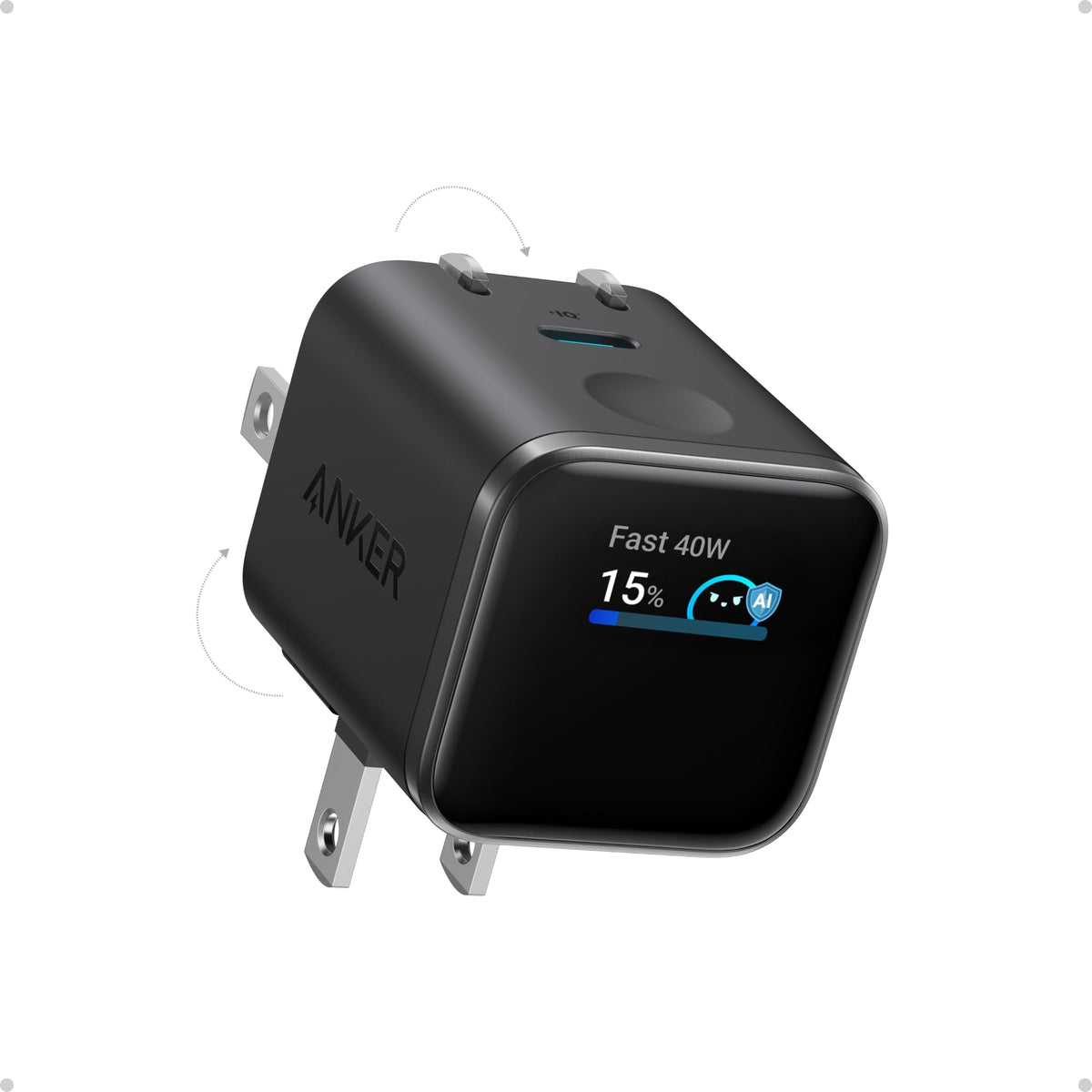 Anker Nano 45W USB-C Charger with Smart Display, No Cable