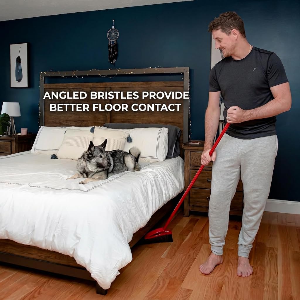 Vileda Pet Pro Broom with Step-On Dustpan