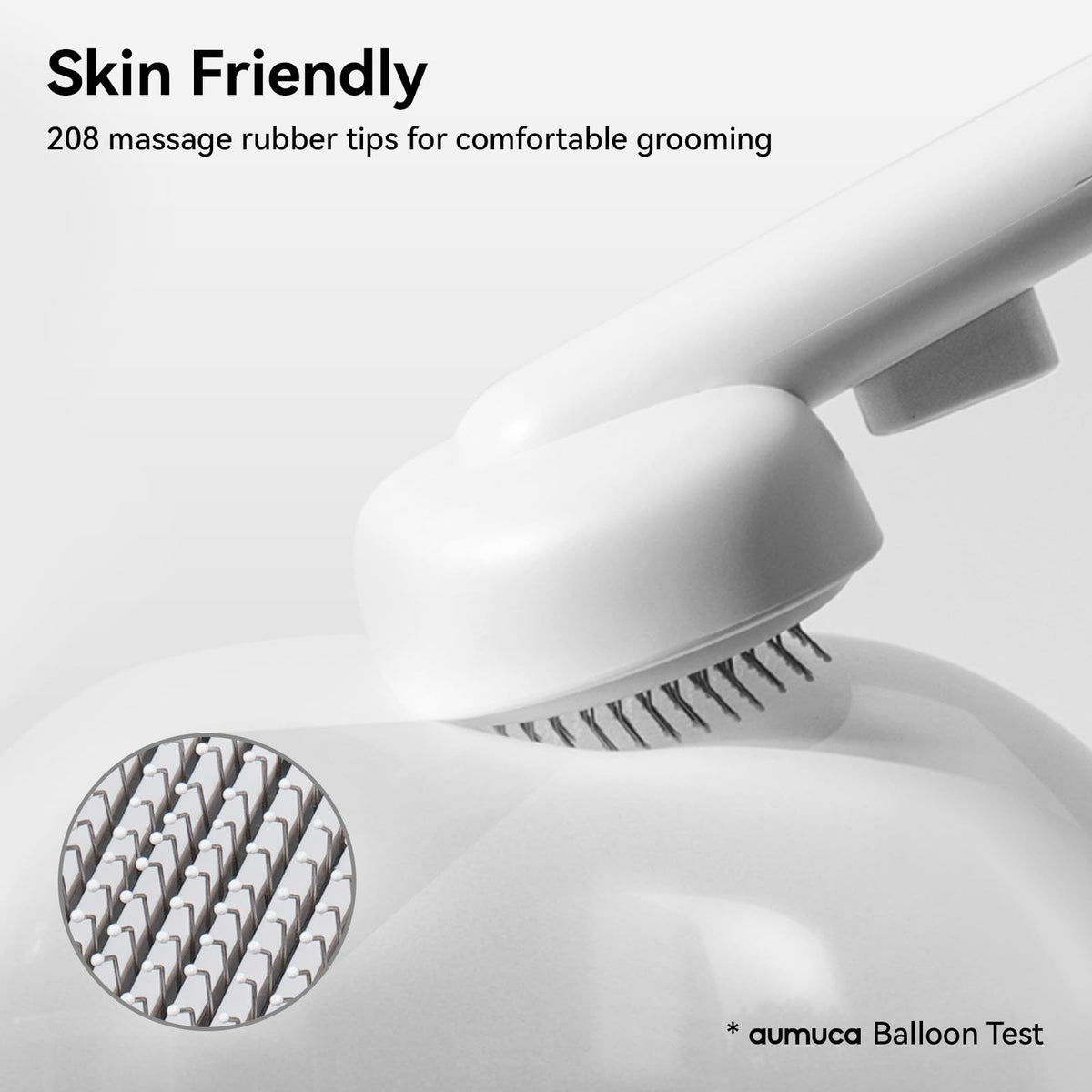 aumuca Cat & Dog Deshedding Brush, White