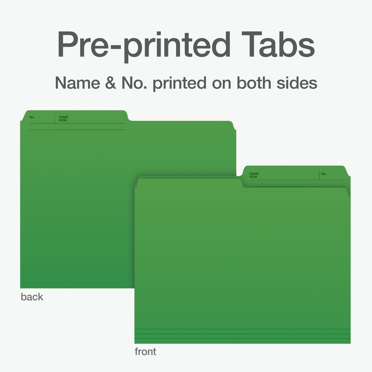 Pendaflex File Folders, 1/2 Cut Tab, Letter Size, Green, 100/Box