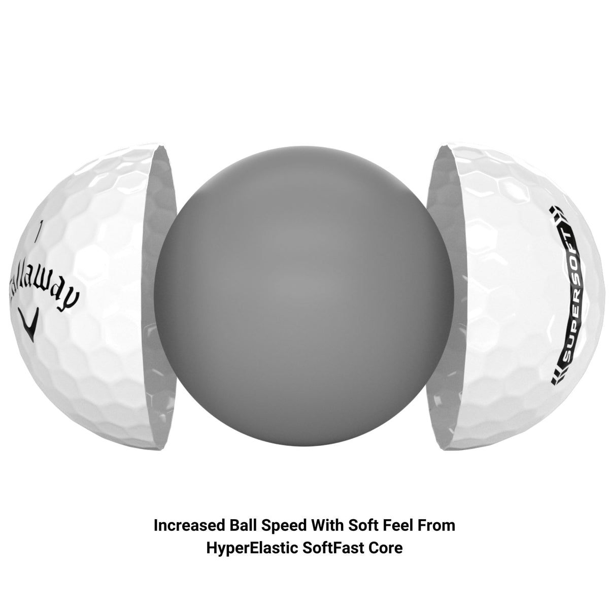 Callaway Supersoft Golf Balls, 2023, White