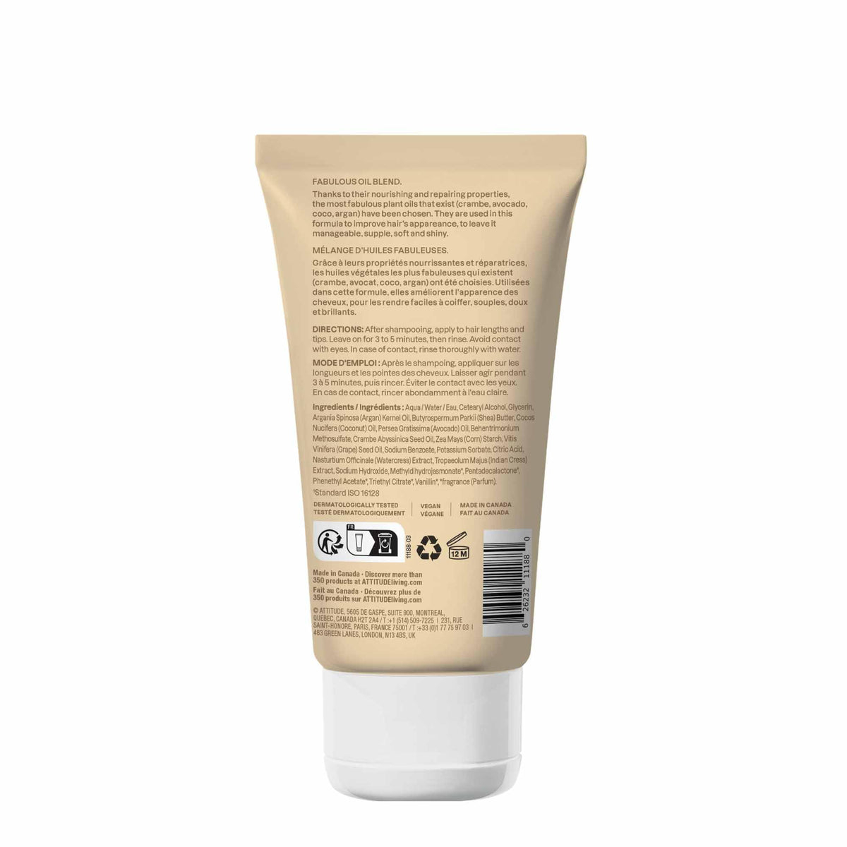 Attitude Repairing Hair Mask, Pink Argan, 150 mL