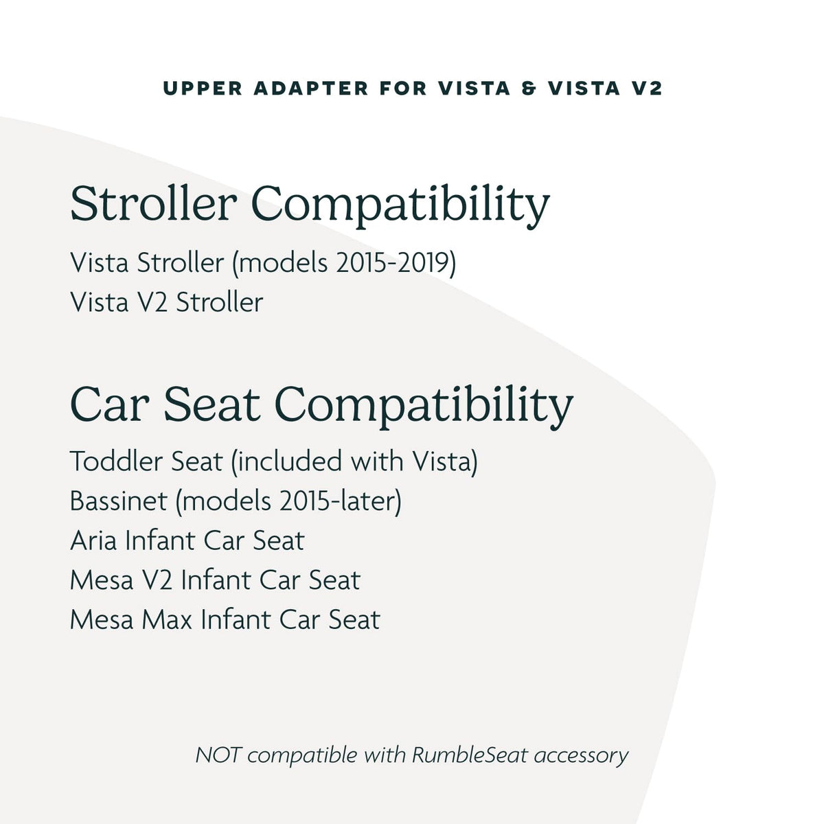 UPPAbaby Upper Adapter for Vista, Vista V2 and Vista V3 Strollers