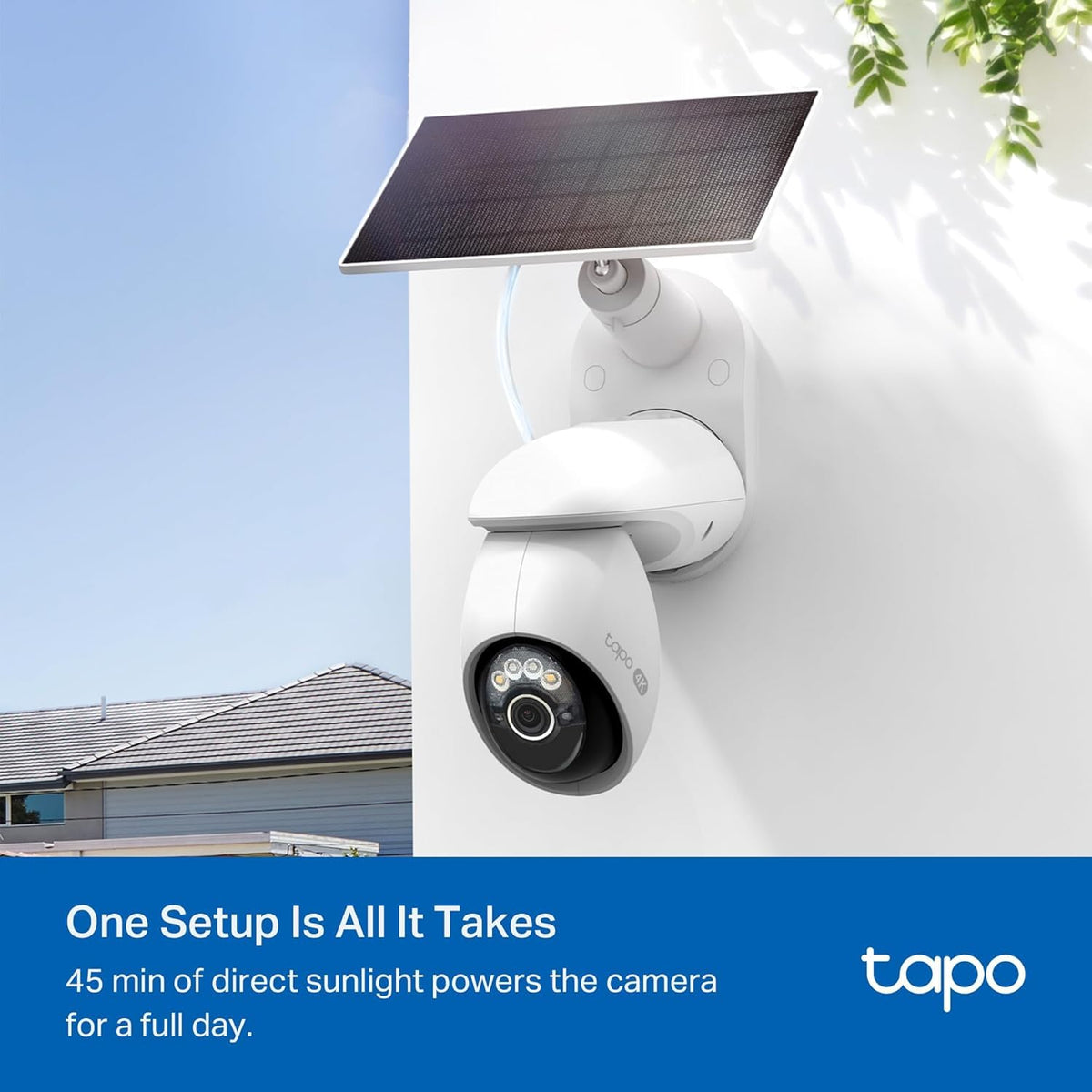 Tapo 4K Solar-Powered Outdoor Security Camera, 360° View