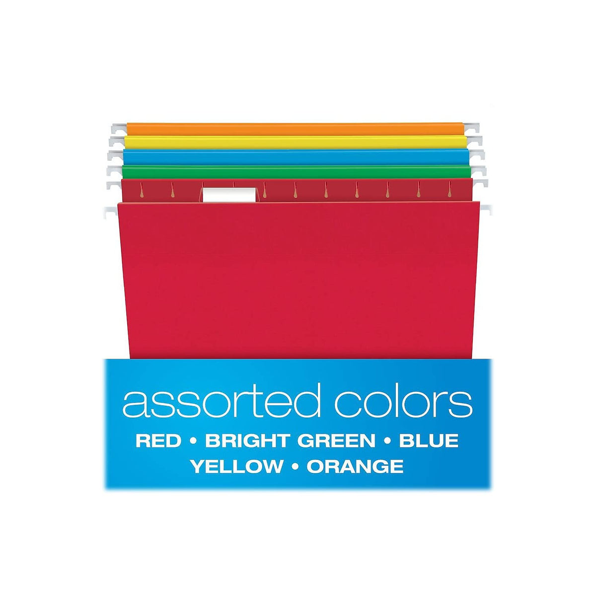 Pendaflex Recycled Hanging File Folders, Letter, Assorted (25 Count)