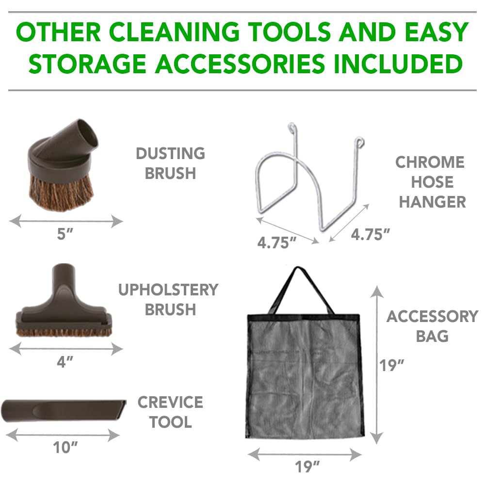 OVO Central Vacuum Standard Accessories Kit, 30 ft Low-Voltage Hose