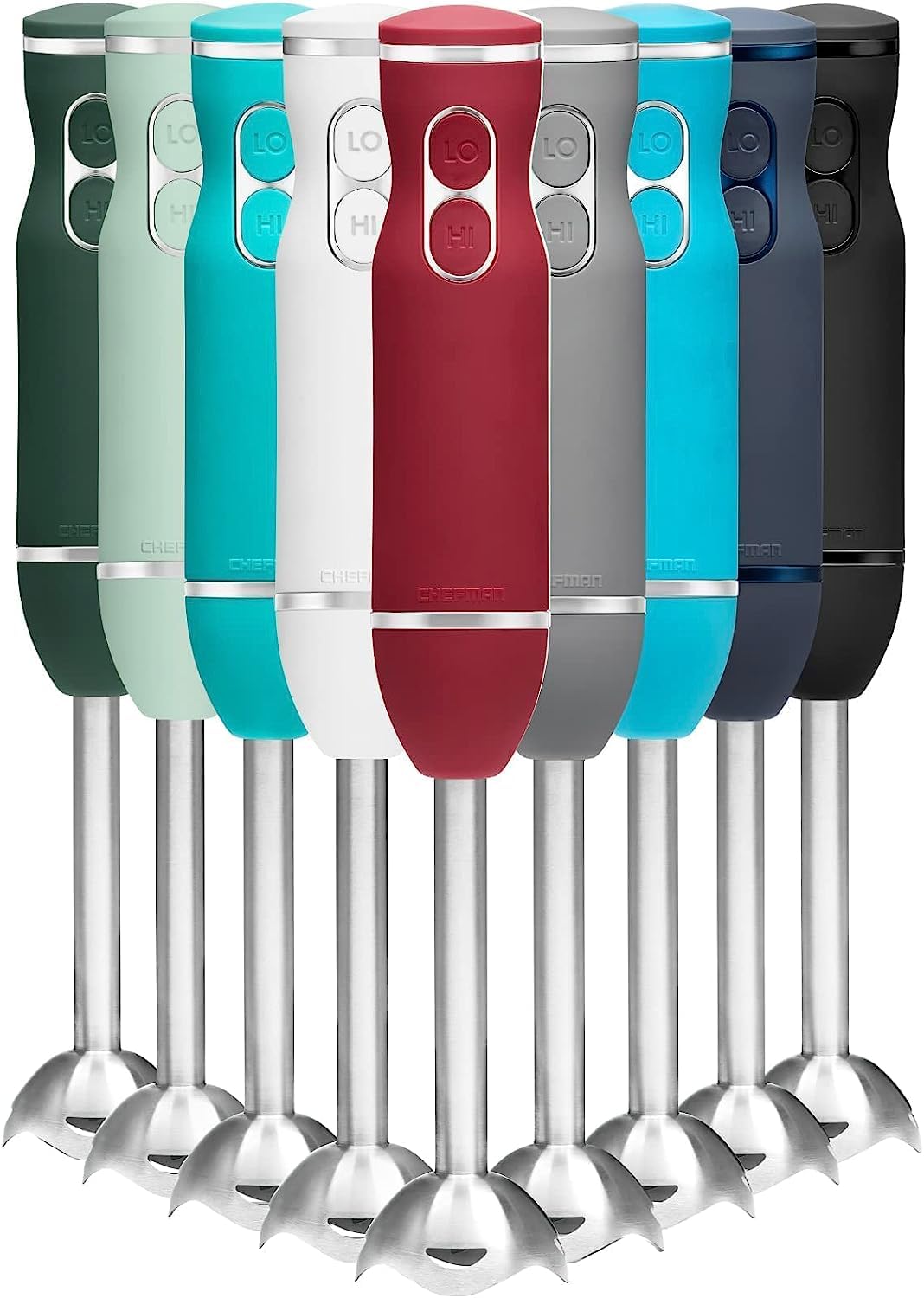 Chefman Immersion Blender, 300W, 2-Speed, Red