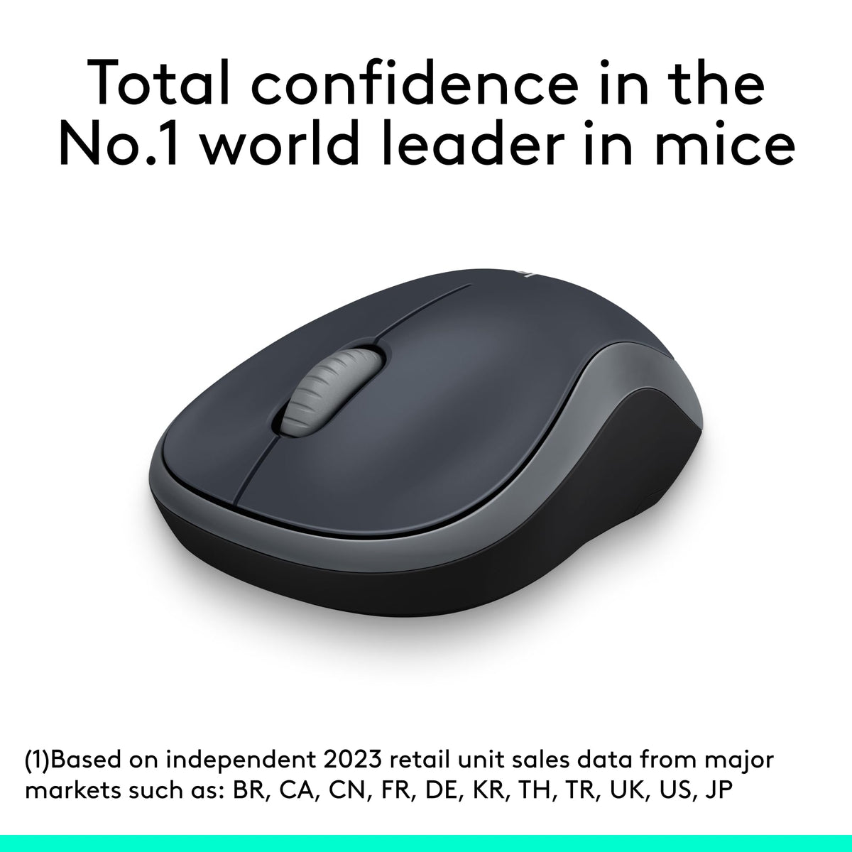 Logitech M185 Wireless Mouse, Swift Grey
